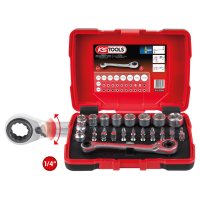 KS-TOOLS 918.3050 1/4"mm Inzet Dopsleutelset Tot 14mm Met Bits, 31-dlg
