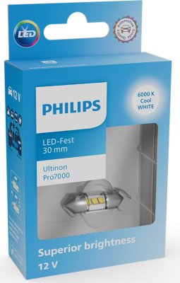 PHILIPS Ultinon Pro7000 Led 30mm-fest, Wit 6000k, 12/24v | PHILIPS Lum11870cu60x1
