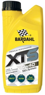 Bardahl XTS 0W40 motorolie, 1l
