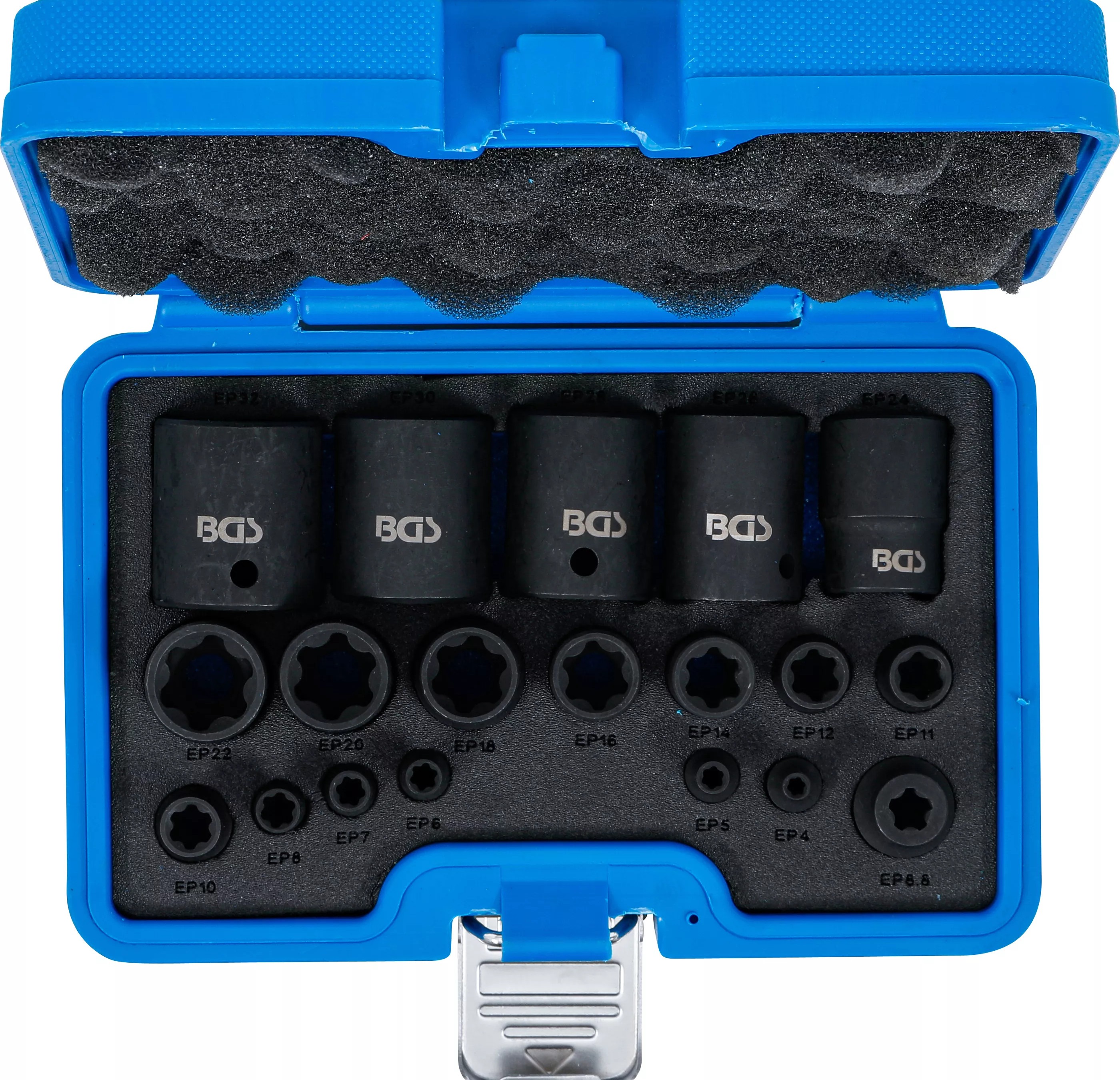 CAM BGS74554 - BGS TECHNIC 74554-KRACHTDOPPENSET, E-TORX PLUS, EP4-EP32, 19DLG-3