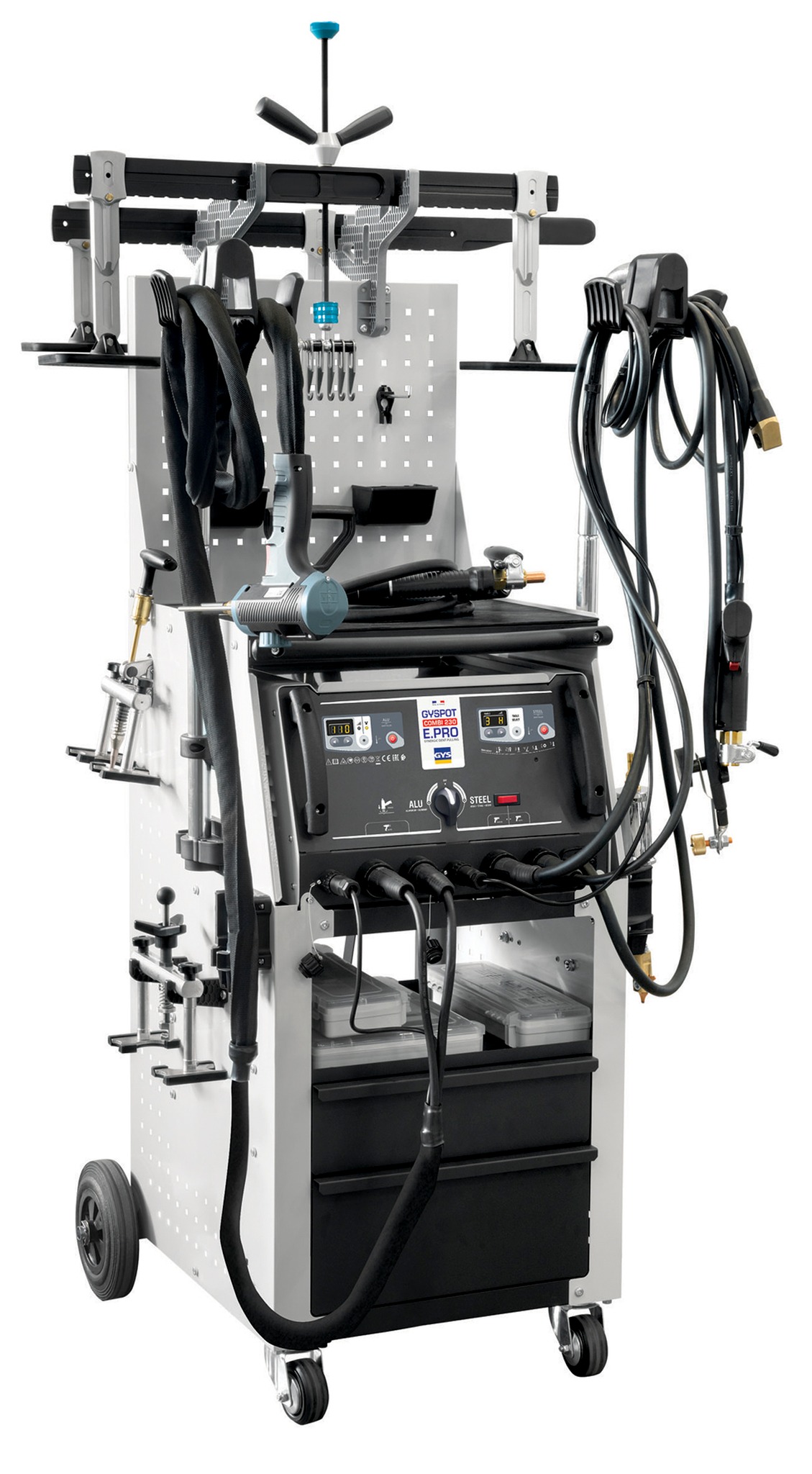 GYS 080225 - 'GYS SPEELINDER PREMIUM PRO COMBI ARCPULL, UITDEUKSTATION VOOR STAAL EN ALUMINIUM