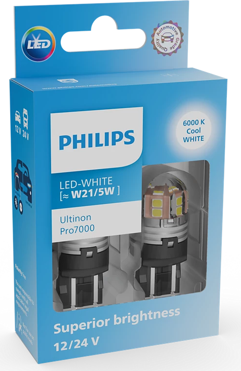 PHI 11066CU70X2-PHILIPS ULTINON PRO7000 LED W21-5W, WIT 6000K (2ST)