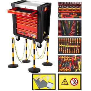 Ks-tools 117.6155 Performanceplus Servante D’atelier E10 Avec Outils Isolés Pour Véhicules Hybrides Et Électriques, 164 Pièces