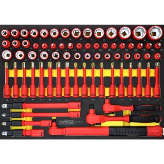 Ks-tools 117.6155 Performanceplus Servante D’atelier E10 Avec Outils Isolés Pour Véhicules Hybrides Et Électriques, 164 Pièces