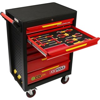 Ks-tools 117.6144 Ecoline Servante D’atelier Avec Outils Isolés Pour Véhicules Hybrides Et Électriques