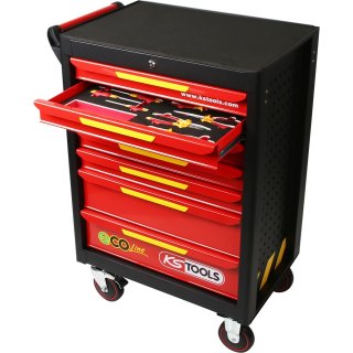 Ks-tools 117.6144 Ecoline Servante D’atelier Avec Outils Isolés Pour Véhicules Hybrides Et Électriques