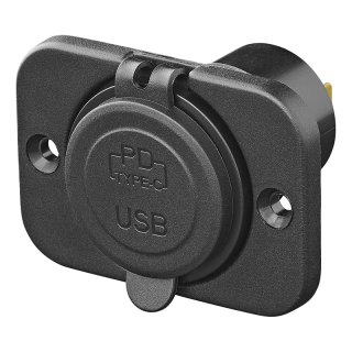 Proplus boîtier encastrable USB-C chargeur rapide avec 2x USB-C, 12/24v, 3a