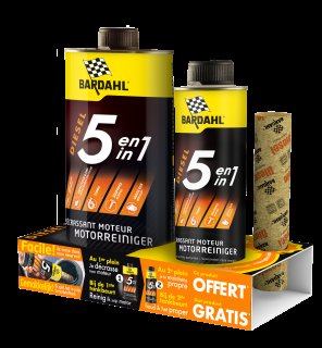 Bardahl Engine Cleaner Diesel 5in1, 1l Promotion + 300ml Free | Diesel Additive