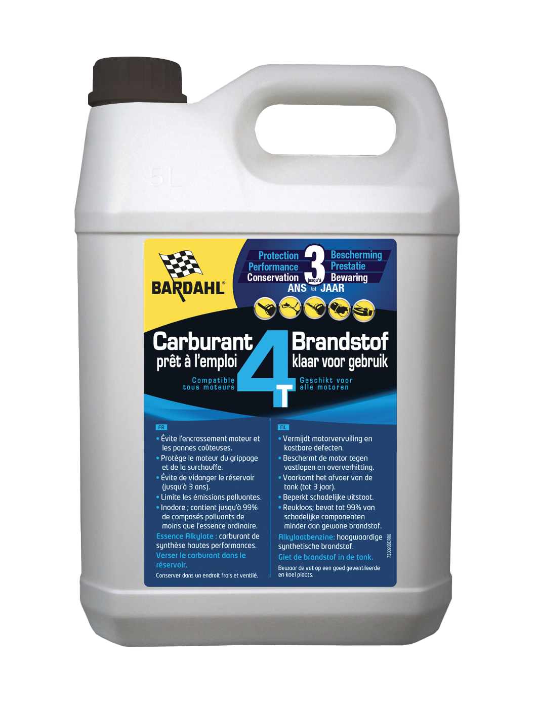 BAR3093 - BARDAHL 4T BENZINE BRANDSTOF, 5L