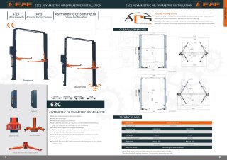 Eae Ee-62c.v3.42t.e | 2-post lift Without Base, Height Adjustable 3867mm/4300mm, 4.2t