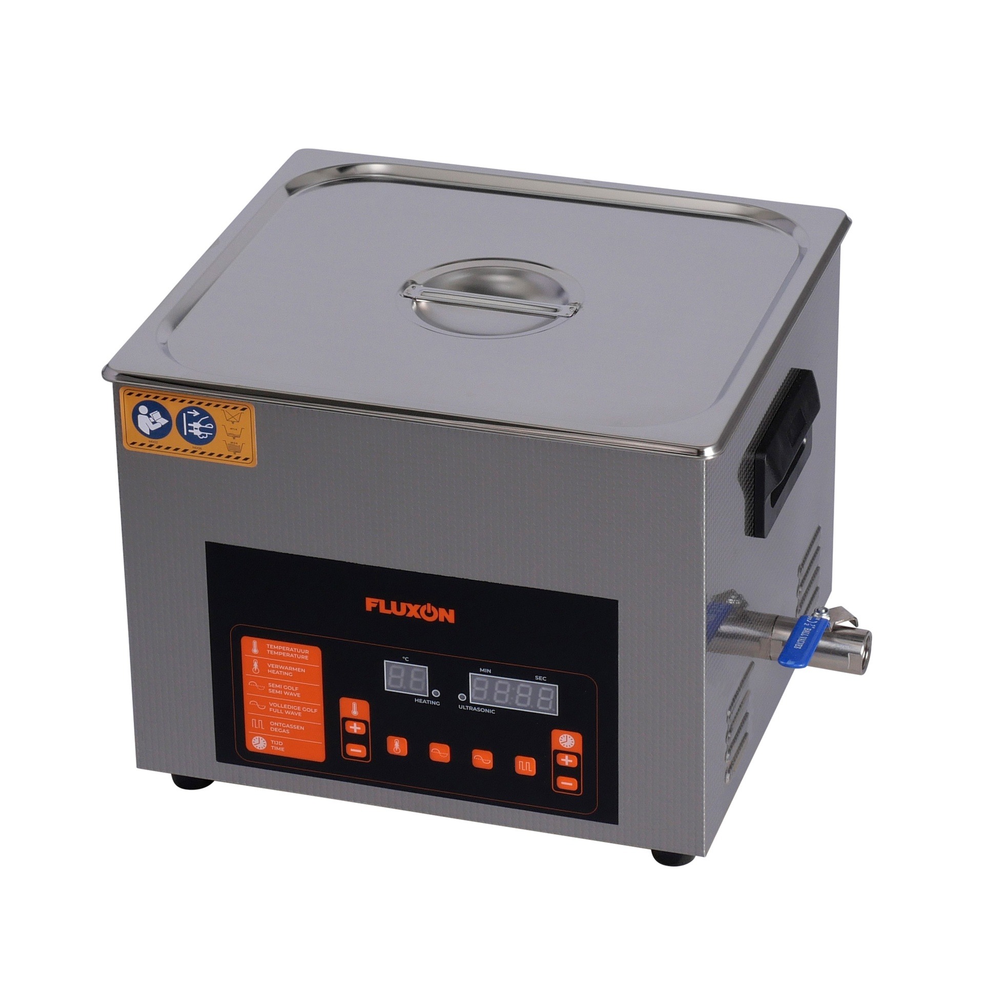 VAL 51AUC150DFN - FLUXON UC150DFN Ultrasoon reiniger, 15 liter (330x300x150mm)