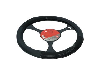 Carpoint housse de volant pu cuir, noir, Ø37-39cm