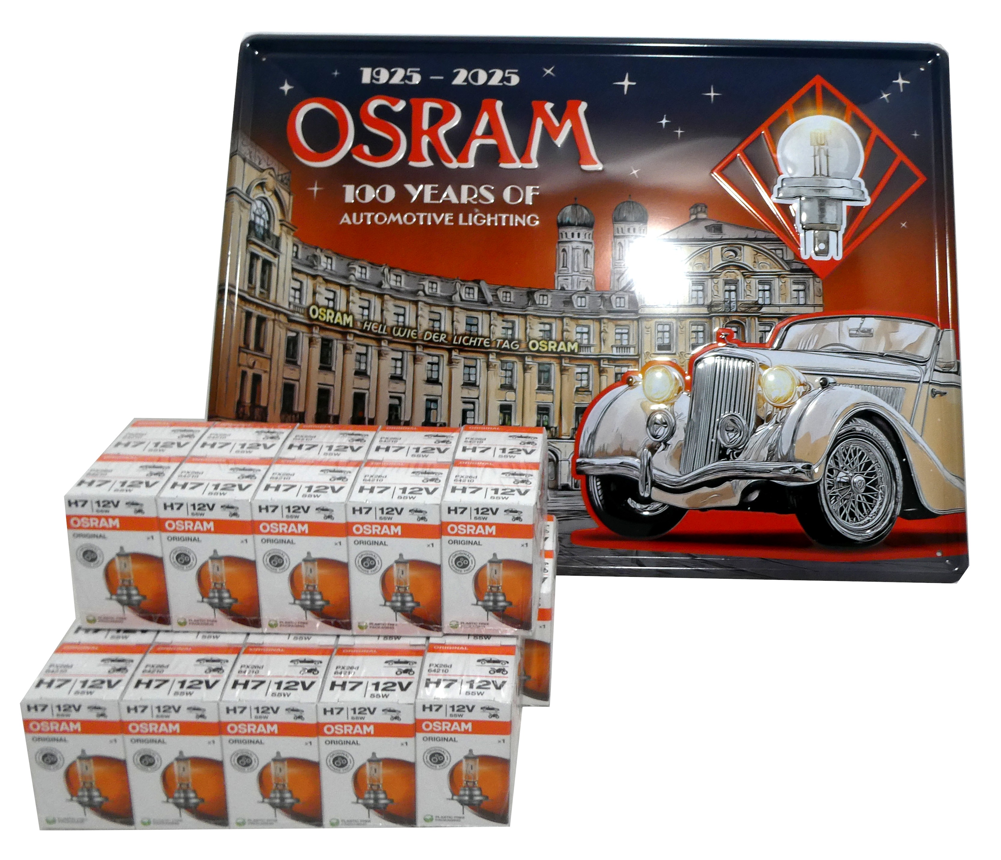 OSRAM 510738 - OSRAM 30X H7 + METAL SIGN (2)