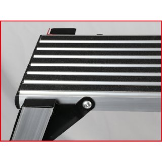 Ks-tools aluminium safety platform/ work platform with 2 steps, 1650x380x730mm