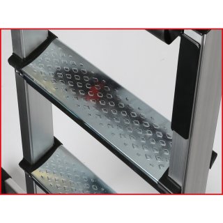 Ks-tools aluminium safety platform/ work platform with 2 steps, 1650x380x730mm