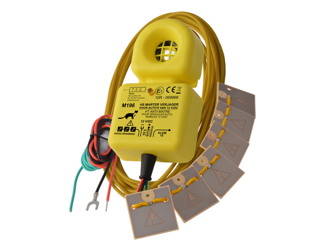 TEG M196-MARTER VERJAGER 12V MET GELUID EN HOOGSPANNING MODULE