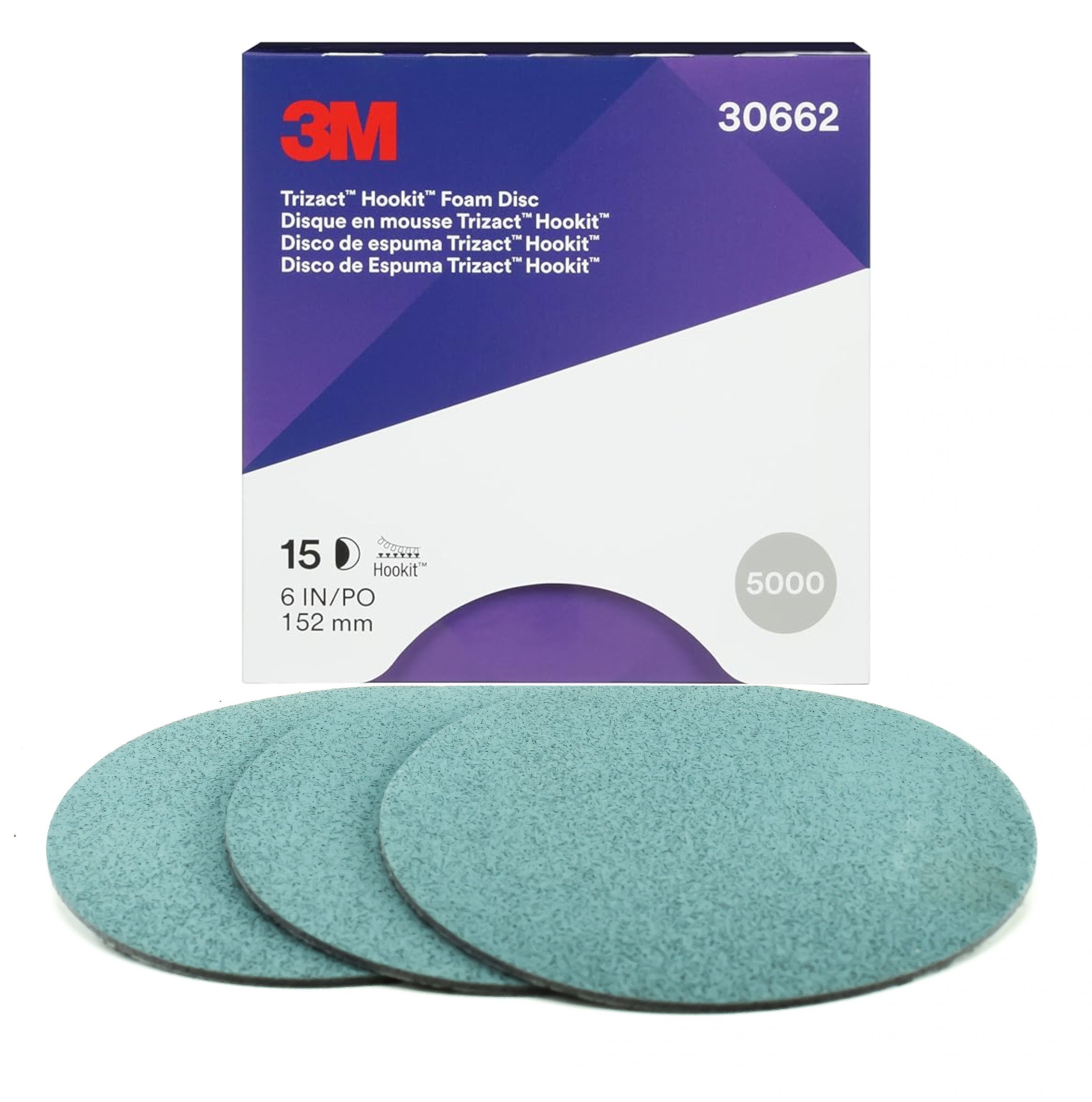3M 30662 - 3M TRIZACT FOAM SCHUURSCHIJVEN Ø150MM - P5000 (15ST)AAA