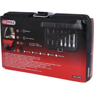 Ks-tools 150.2400 Coffret De Douilles Spéciales Pour Boulons D'étrier De Frein, 12pcs
