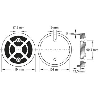 FALCO SOLLEVATORI rubber opnamepad voor Falco hefbrug Ø108-119mm