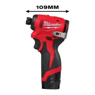 Milwaukee M12 BLIDRC-202C compacte slagschroevendraaier 1/4" Hex met 124 Nm koppel