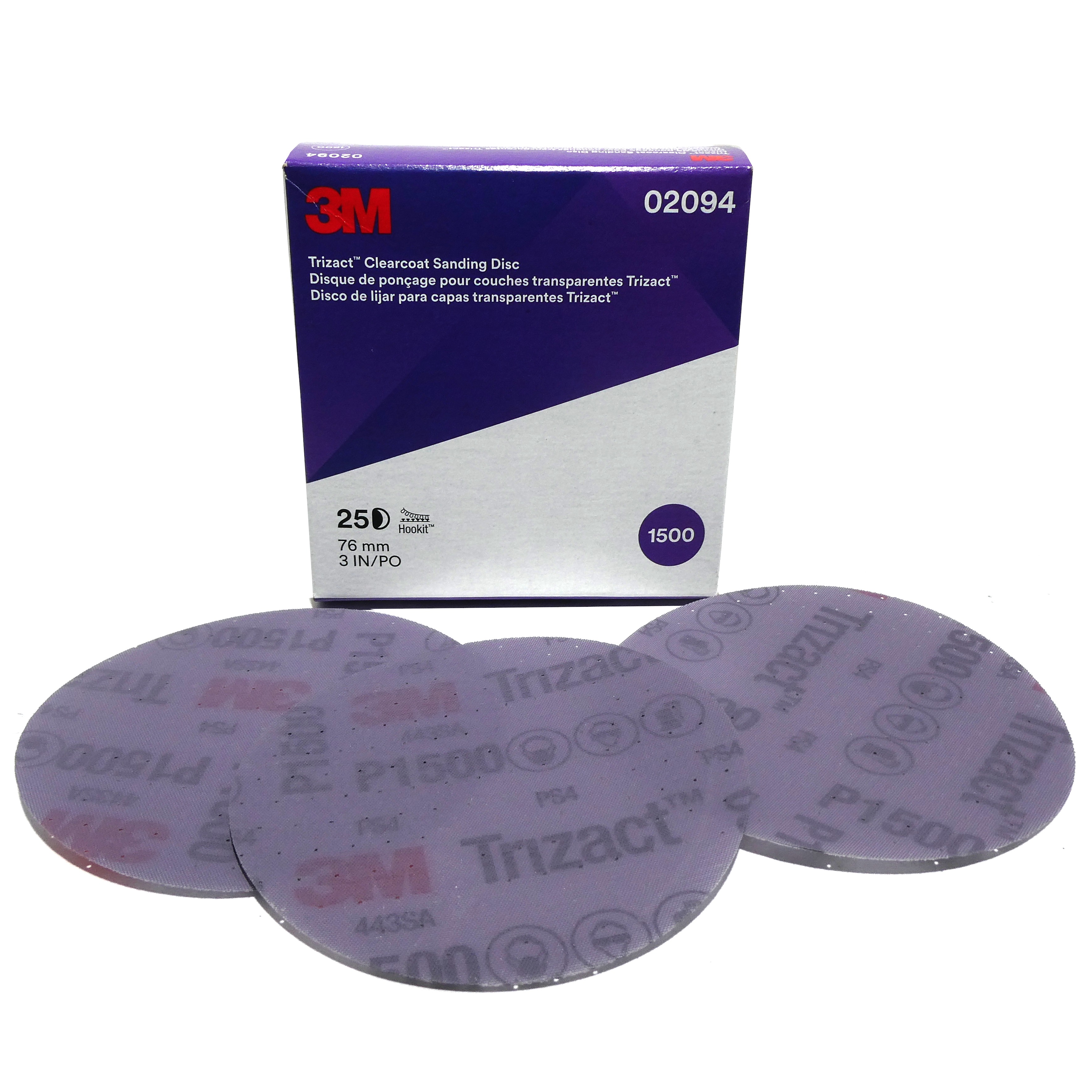 3M 02094 - 3M TRIZACT SCHUURSCHIJVEN Ø75MM - P1500 (25ST)
