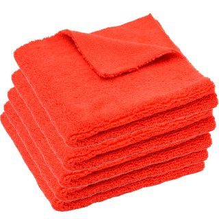 Fiberone Flossy Microfiber Cloth Red, 40x40cm, 400g/m², 5pcs