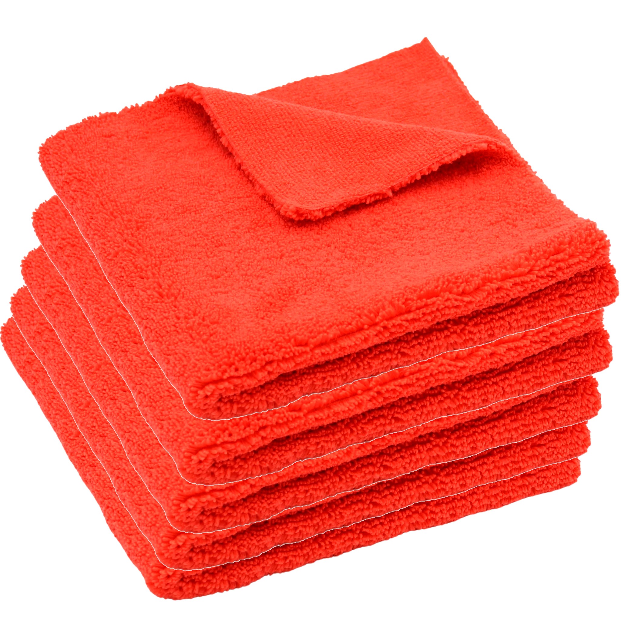 FB LA-RED-FIBERONE FLOSSY MICROVEZELDOEK ROOD, 40X40CM, 400G, 5ST