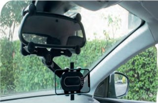 Support téléphone universel pour rétroviseur, rotatif à 360° et réglable en hauteur