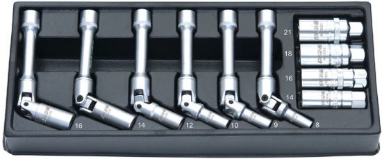 CUSTOR 3/8" (10mm) Bougie Doppenset, 10-delig