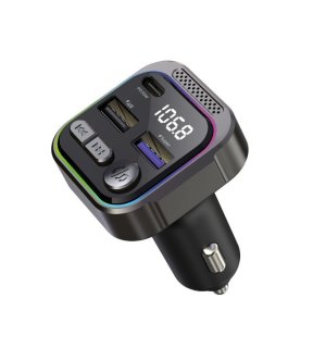 FM-Bluetooth Transmitter with USB and USB-C