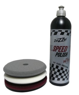 Zvizzer Black Box Edition Speed Polish 750ml met 3 polijstpads 125mm (hard/medium/soft)