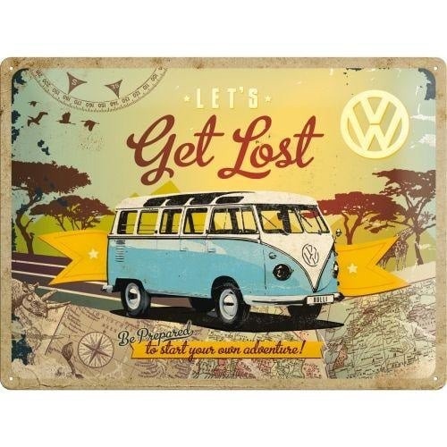 CZ 23155 -  NOSTALGIC ART TIN SIGN 30X40CM VW GET LOST