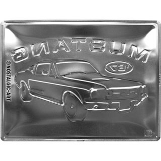 Nostalgic Art metalen bord 30x40cm Ford Mustang GT 1967 rood
