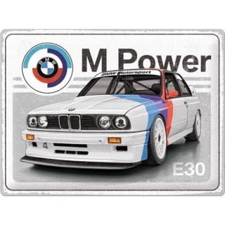 Nostalgic Art metalen bord 30x40cm BMW Motorsport M Power E30