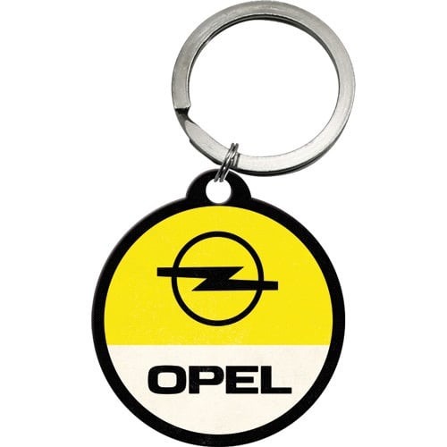 CZ 48045 - NOSTALGIC ART SLEUTELHANGER OPEL LOGO GEEL-WIT