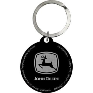 Nostalgic Art sleutelhanger John Deere logo roestvrij staal