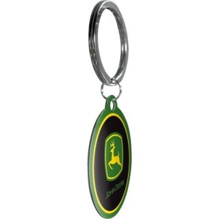Nostalgic Art sleutelhanger John Deere logo roestvrij staal