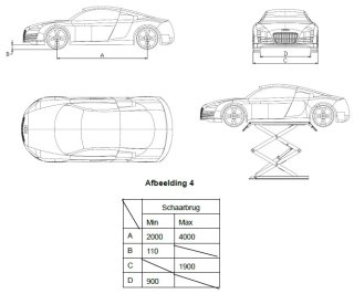 Isotech IEQ1009 pont élévateur à ciseaux 3 tonnes monophasé 230V