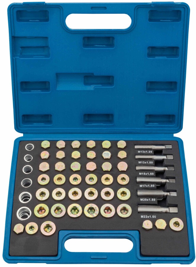 DRAP 36631 - DRAPER TOOLS CARTERPLUG REPARATIESET, 120-DELIG