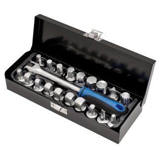 Draper 3/8" carterplug sleutelset 20-delig met flexibele handgreep