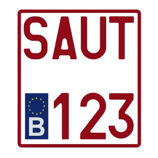 Metalen nummerplaat voor bromfiets en elektrische fiets (10x12 cm)