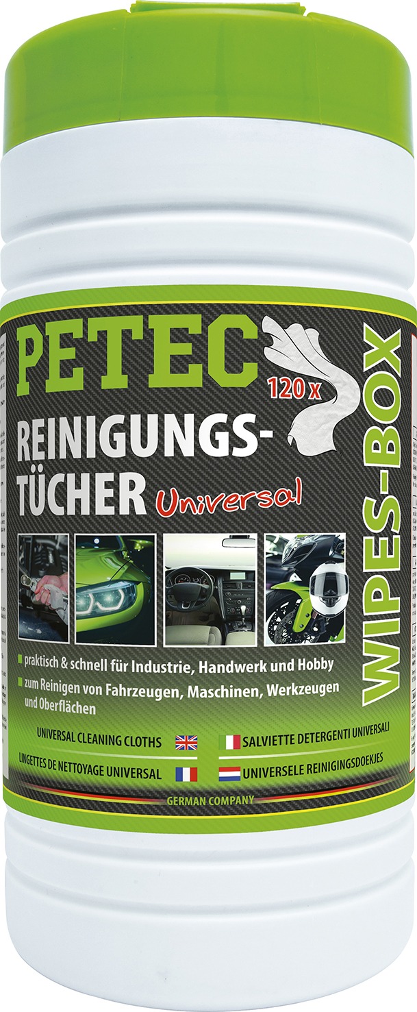 PETEC 82120 - Petec Reinigingsdoekjes In Dispenserkoker (120 Doekjes)