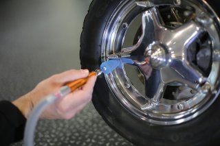 Power Tec mini foam polijstkegel blauw fijn (2 stuks)