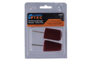 Power Tec Mini Foam Polijstkegels rood extra fijn (2 stuks)
