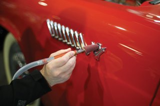 Power Tec Mini Foam Polijstkegels rood extra fijn (2 stuks)