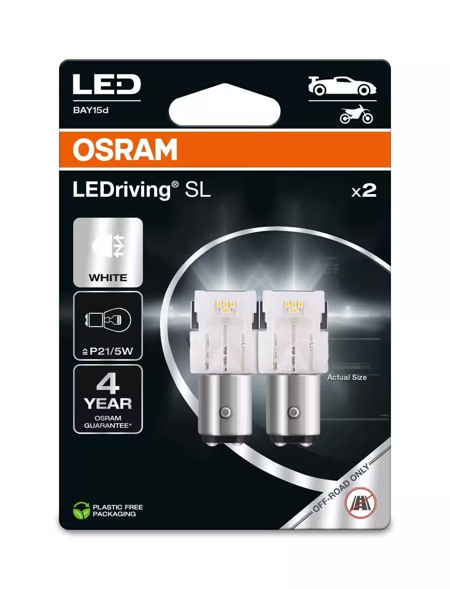 OSRAM 7528DWP-Osram Ledriving Sl Led P21-5w, White 6000k, 12v Bay15d (2st)