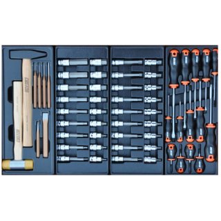 Custor CTB99082 tool trolley King Size Deluxe 5 drawers filled 22 modules