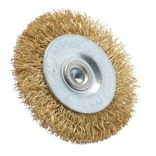Draper brass radial brush on shank 6mm Ø 50mm for effective rust and paint removal