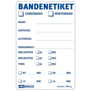 Tyre label, summer/winter tyres, 120x79mm 500pcs with TPMS indication -