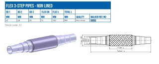 Walker flexible exhaust pipe with various inner diameters Ø45-55mm, 403mm long